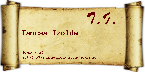 Tancsa Izolda névjegykártya